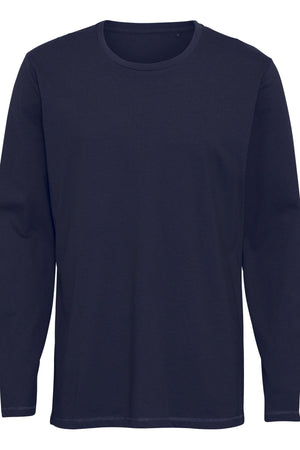 Basic Långärmad  Tee - Marinblå