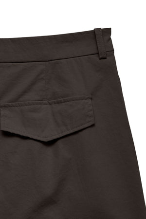 Meng MidWaist Crinkled Wide Pants - Chocolate Torte