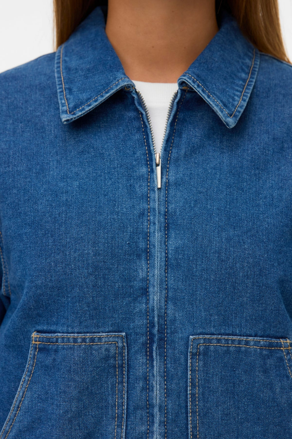Aura Jeansjacka - Medium Blue Denim