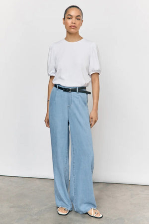 Frame Lisa Wide Pants - Ljusblå Denim