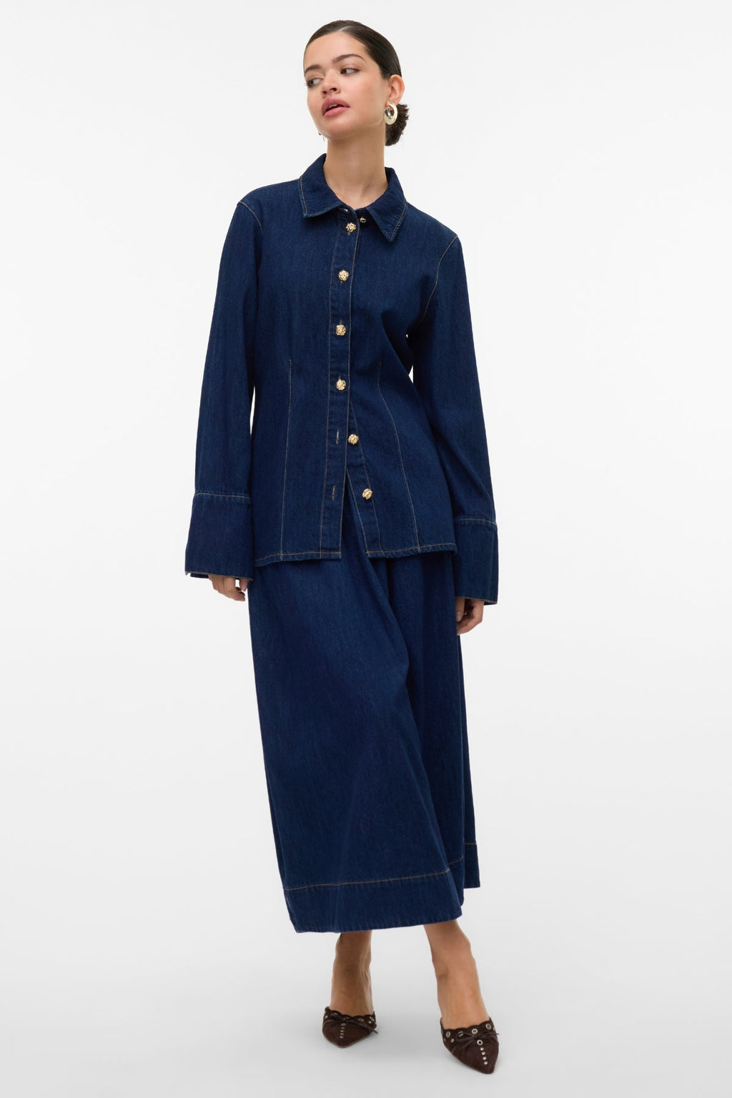Nikka Jeansskjorta - Mörkblå Denim