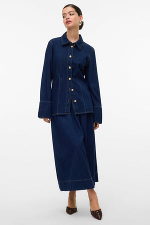 Nikka Jeansskjorta - Mörkblå Denim