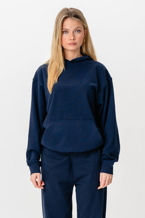 Hoodie Utan Snörning - Navy