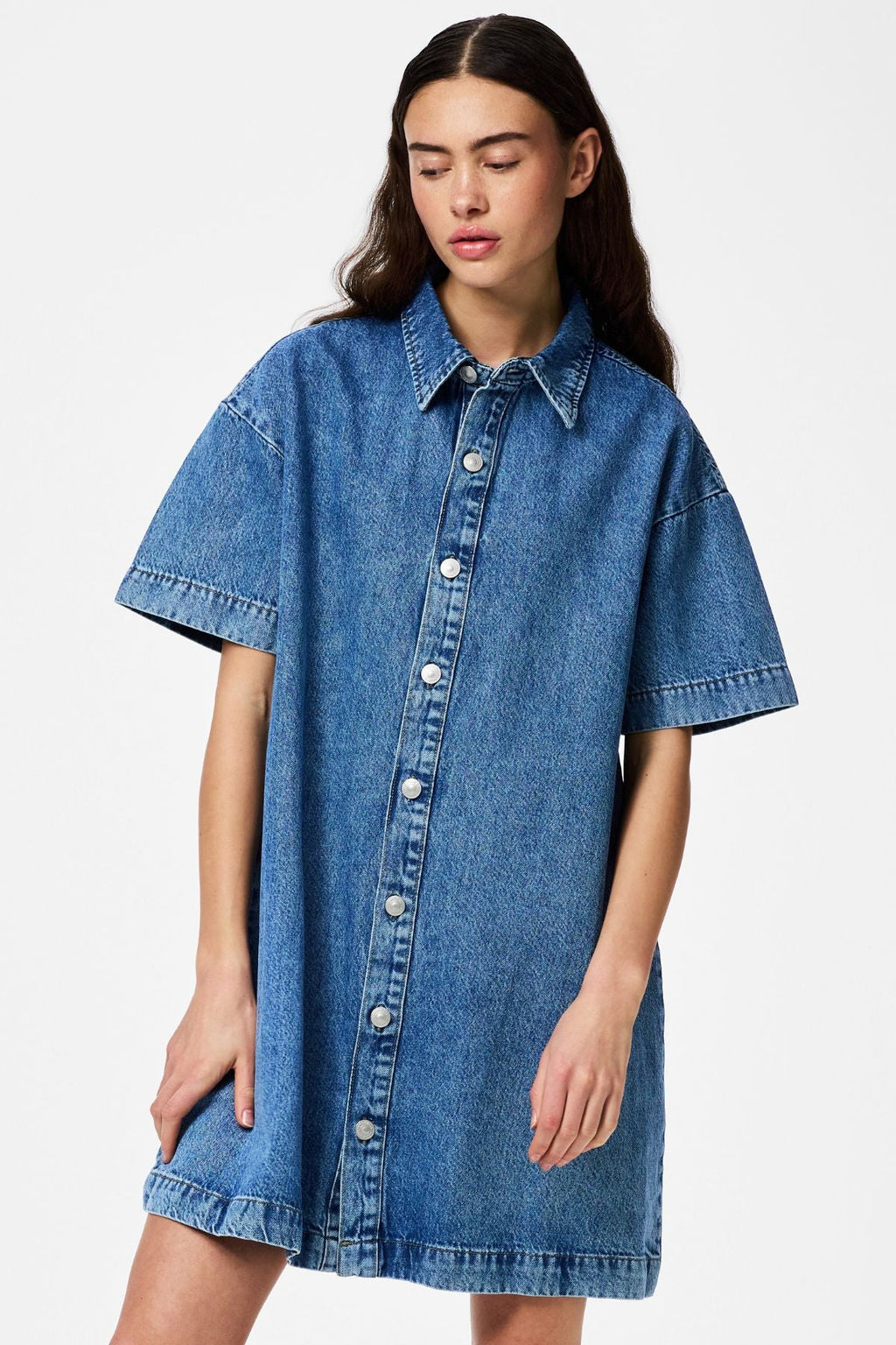 Sky A-Shape Denimklänning - Medium Blue Denim