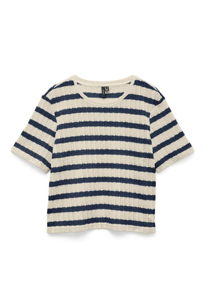 Freja Top - Birch randig - Navy