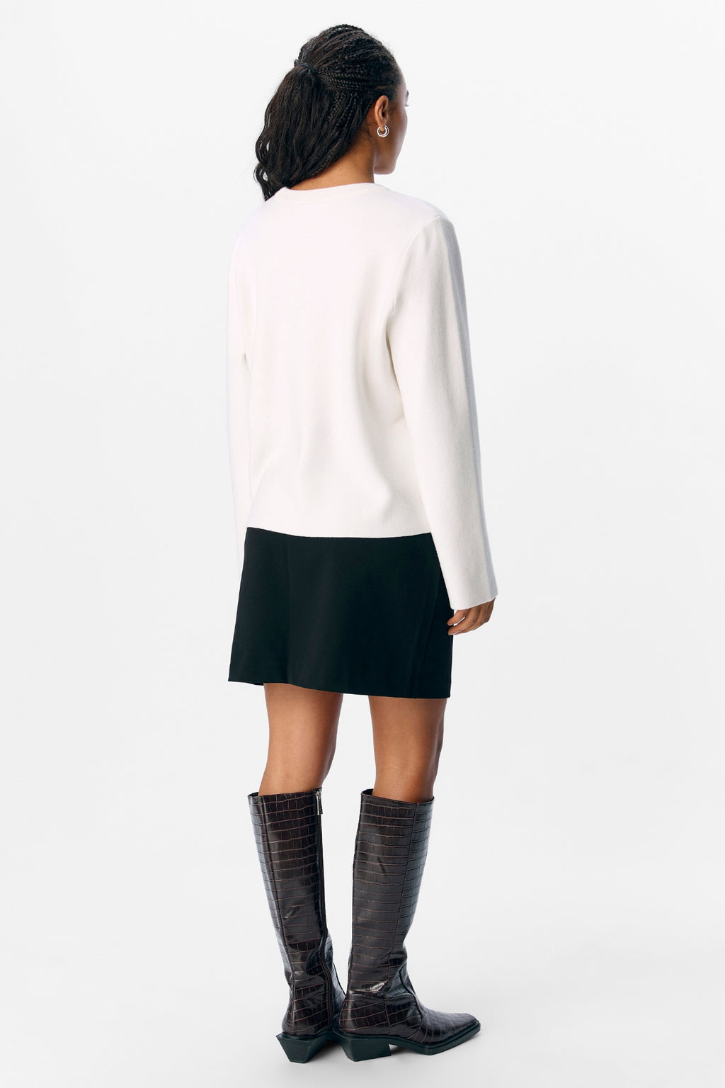 Reynard Rundhalsad Tröja - Cloud Dancer