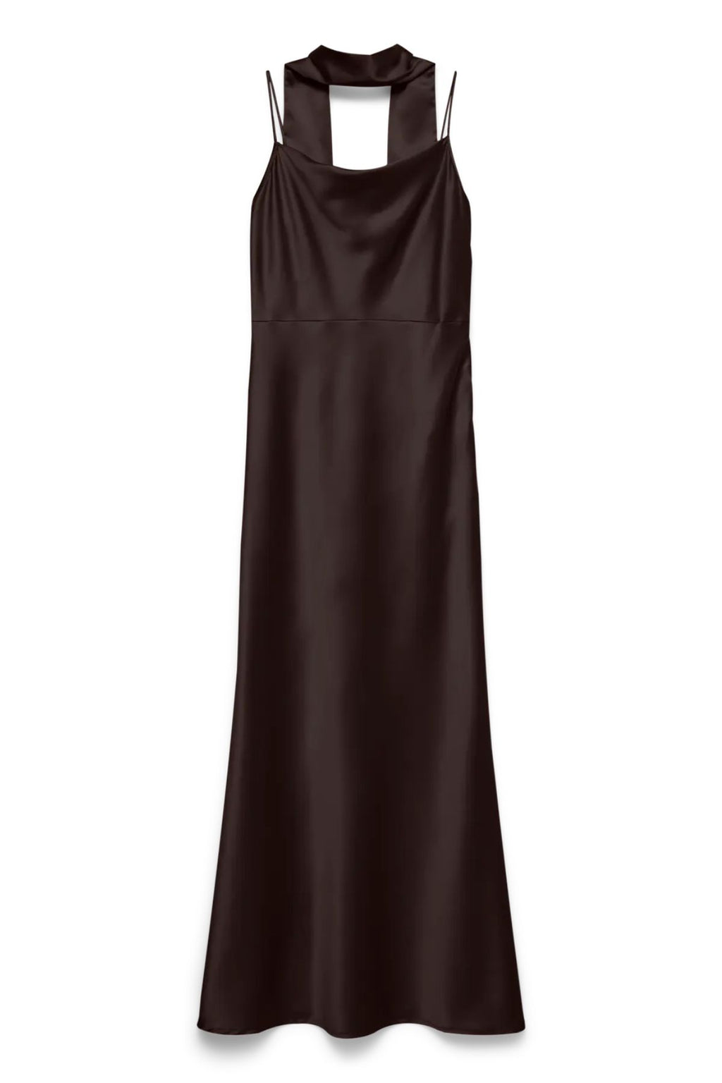 Vero Moda Cenia Singlet Scarf Ankle Dress - Chocolate Torte