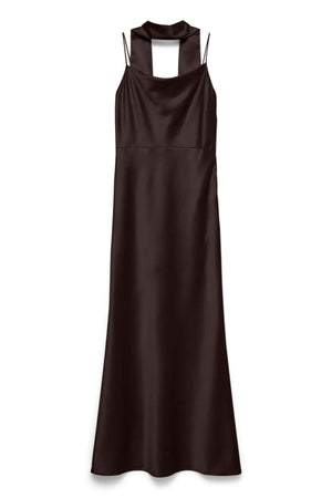 Vero Moda Cenia Singlet Scarf Ankle Dress - Chocolate Torte
