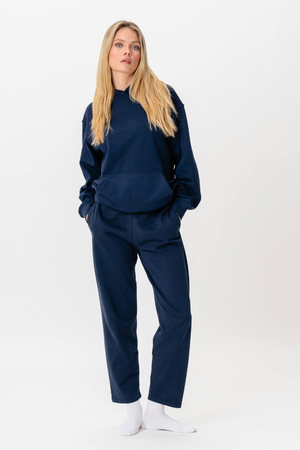 Hoodie Utan Snörning - Navy