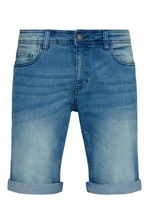 Performance Denim Shorts - Denim Blue
