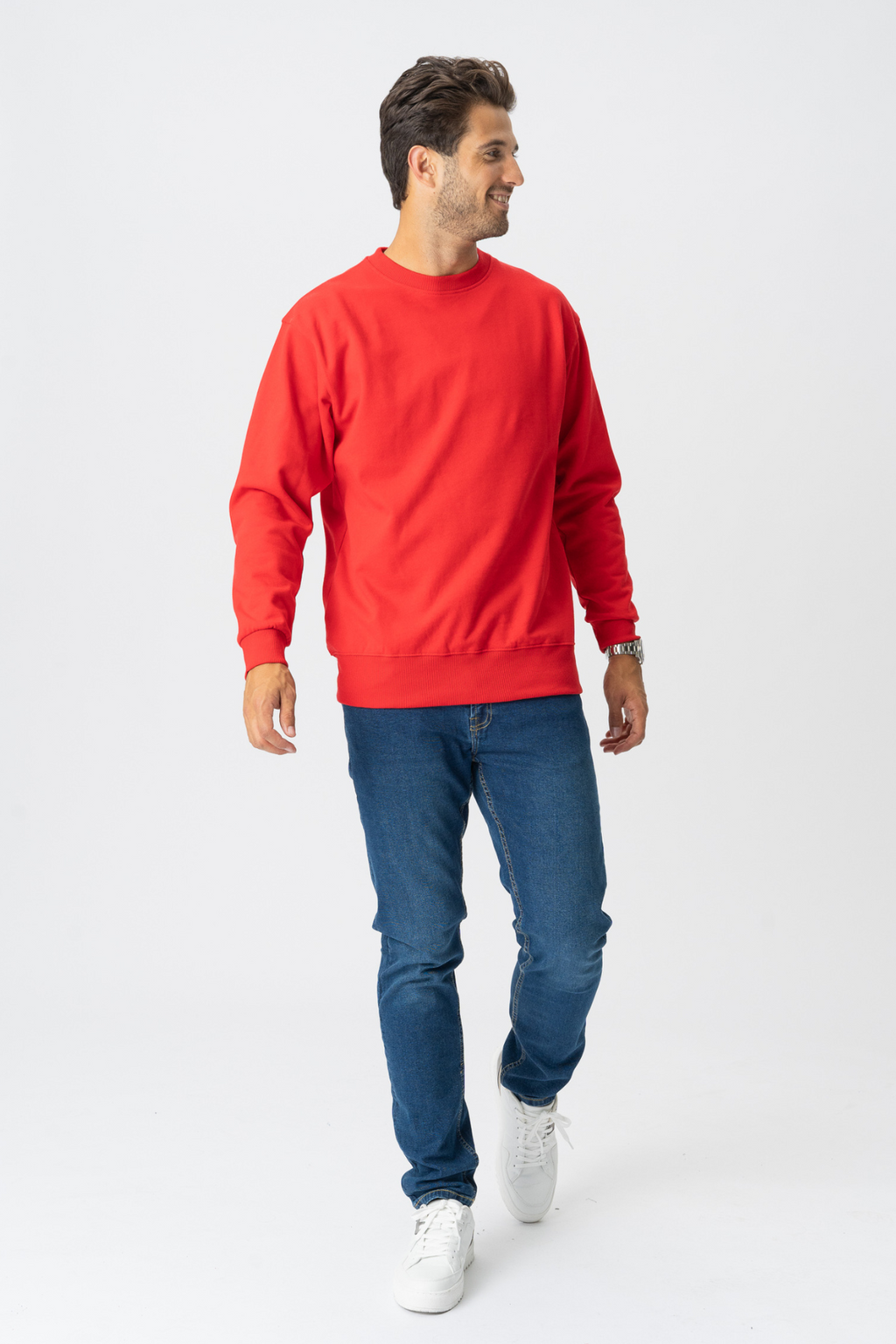 Basic Crewneck - Danmarks Röd