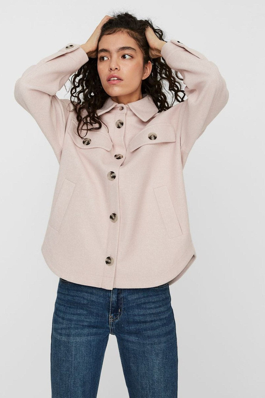 Nelly skjortjacka - Sepia Rose