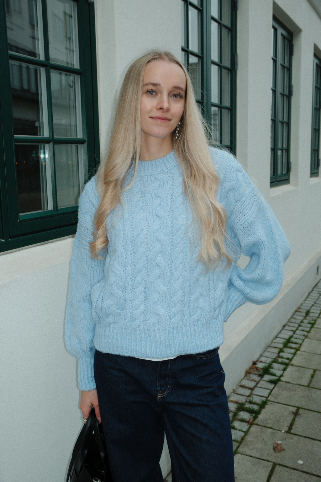 Emma Cable Knit - Himmelsblå