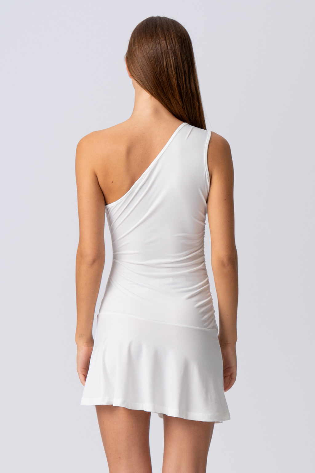 Valentina One Shoulder Dress - Vit