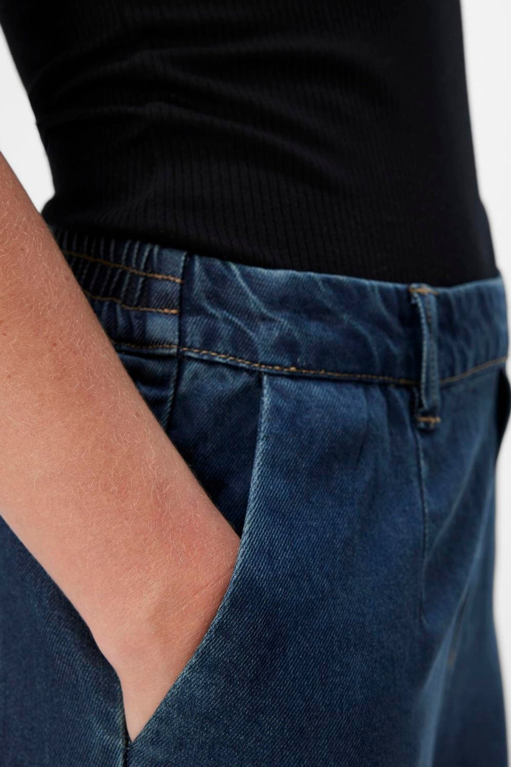 Frame Lisa Wide Pants - Mörkblå Denim