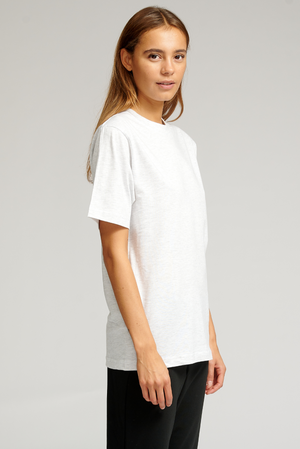 Oversized Tee - Ljusgrå Melerad