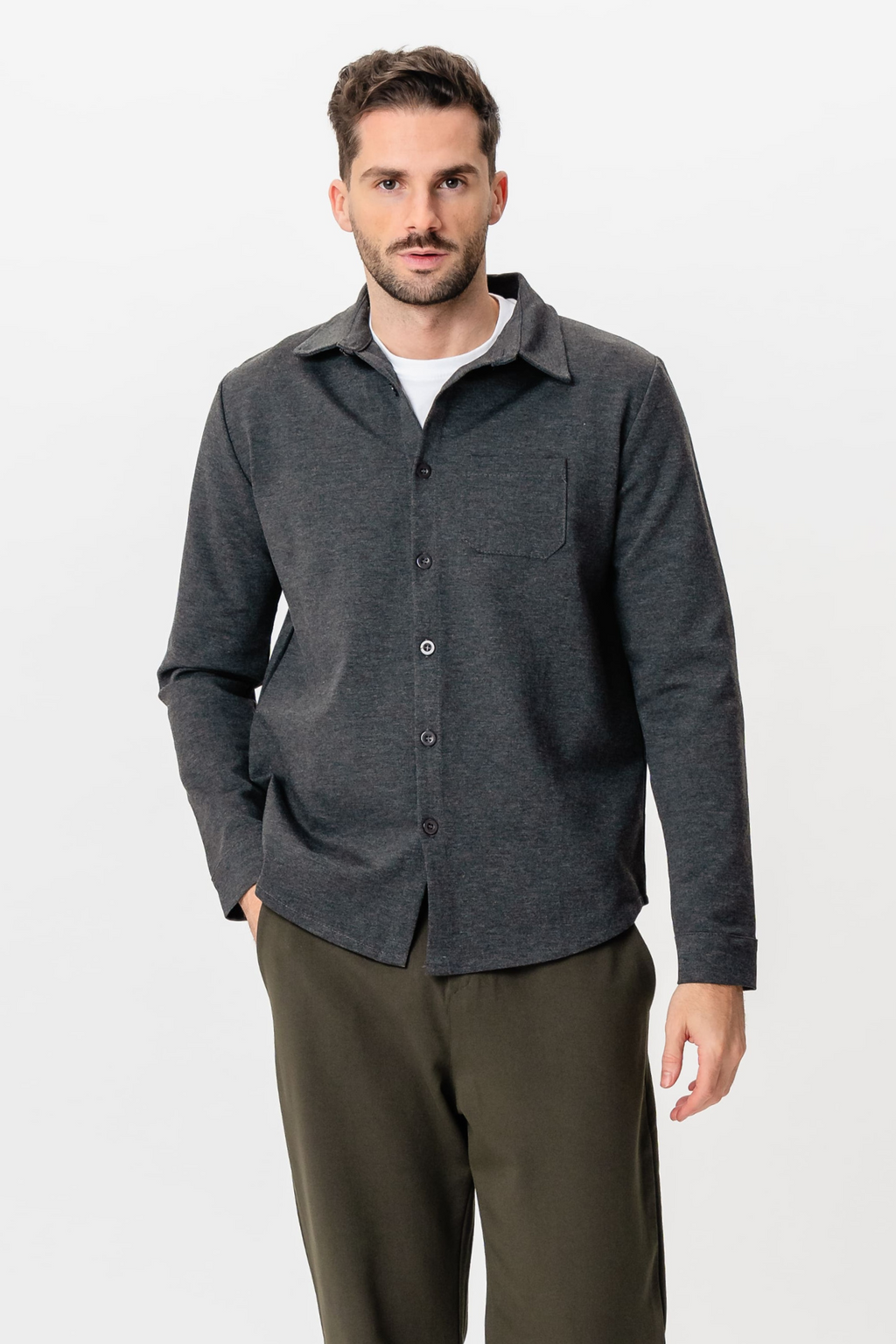 Performance Overshirt - Melangegrå