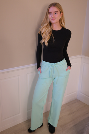 Sweatpants Wide - Dammgröna