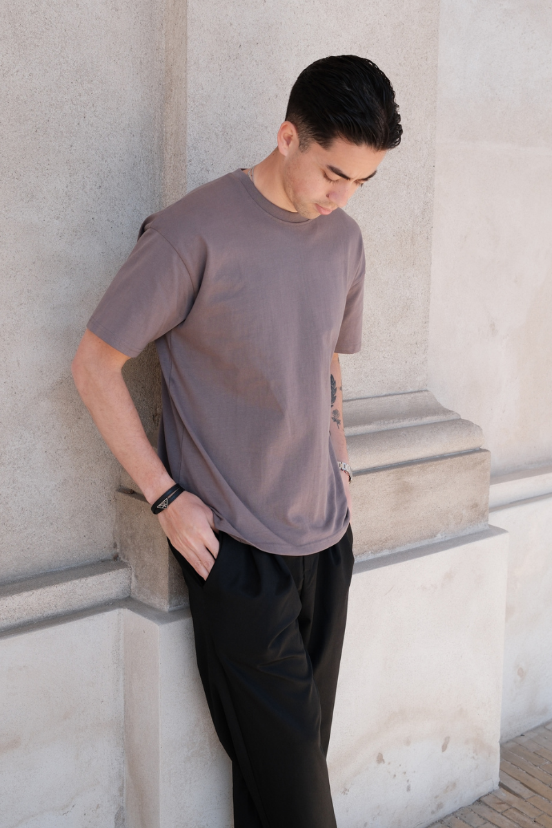 Heavy Boxfit Tee - Mörkgrå