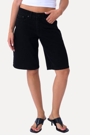 Denimshorts - Svart