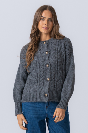 Botton Knit - Mellangrå