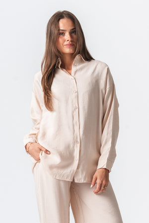 Mia Byxor + Mia Skjorta - Beige – Paketerbjudanden