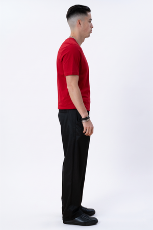 Basic V-neck Tee - Röd
