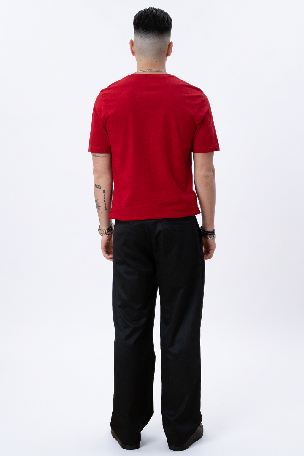 Basic V-neck Tee - Röd