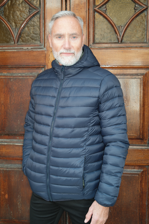 Hooded Light Puffer Jacka - Marinblå