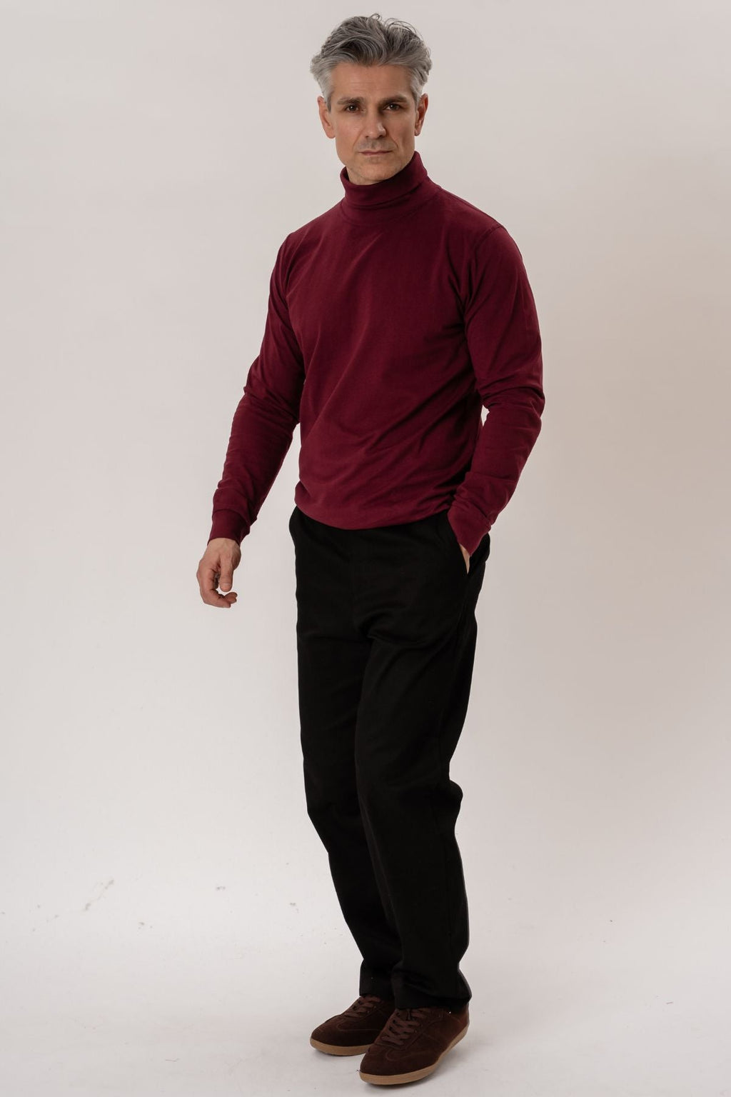 Turtleneck - Vinröd