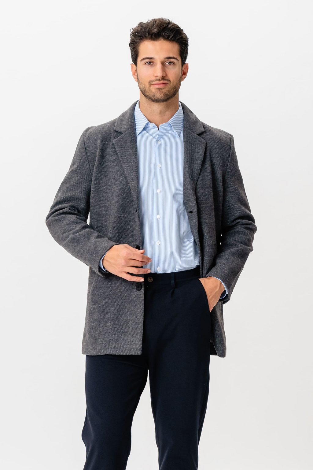 Klassisk kappa - Grå