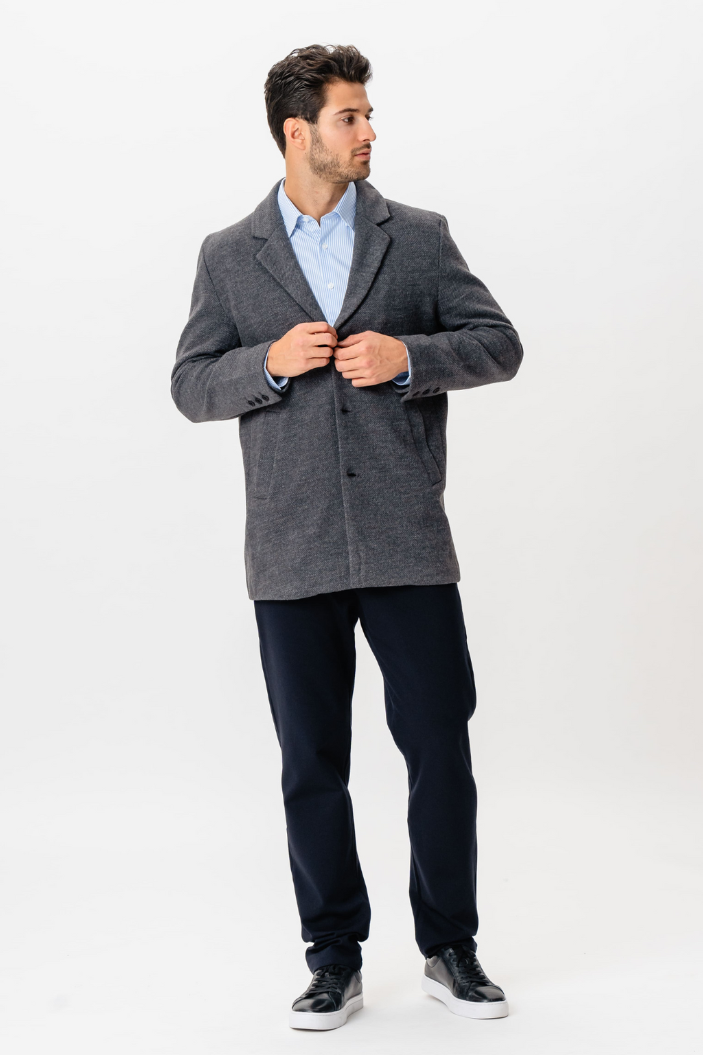 Klassisk kappa - Grå