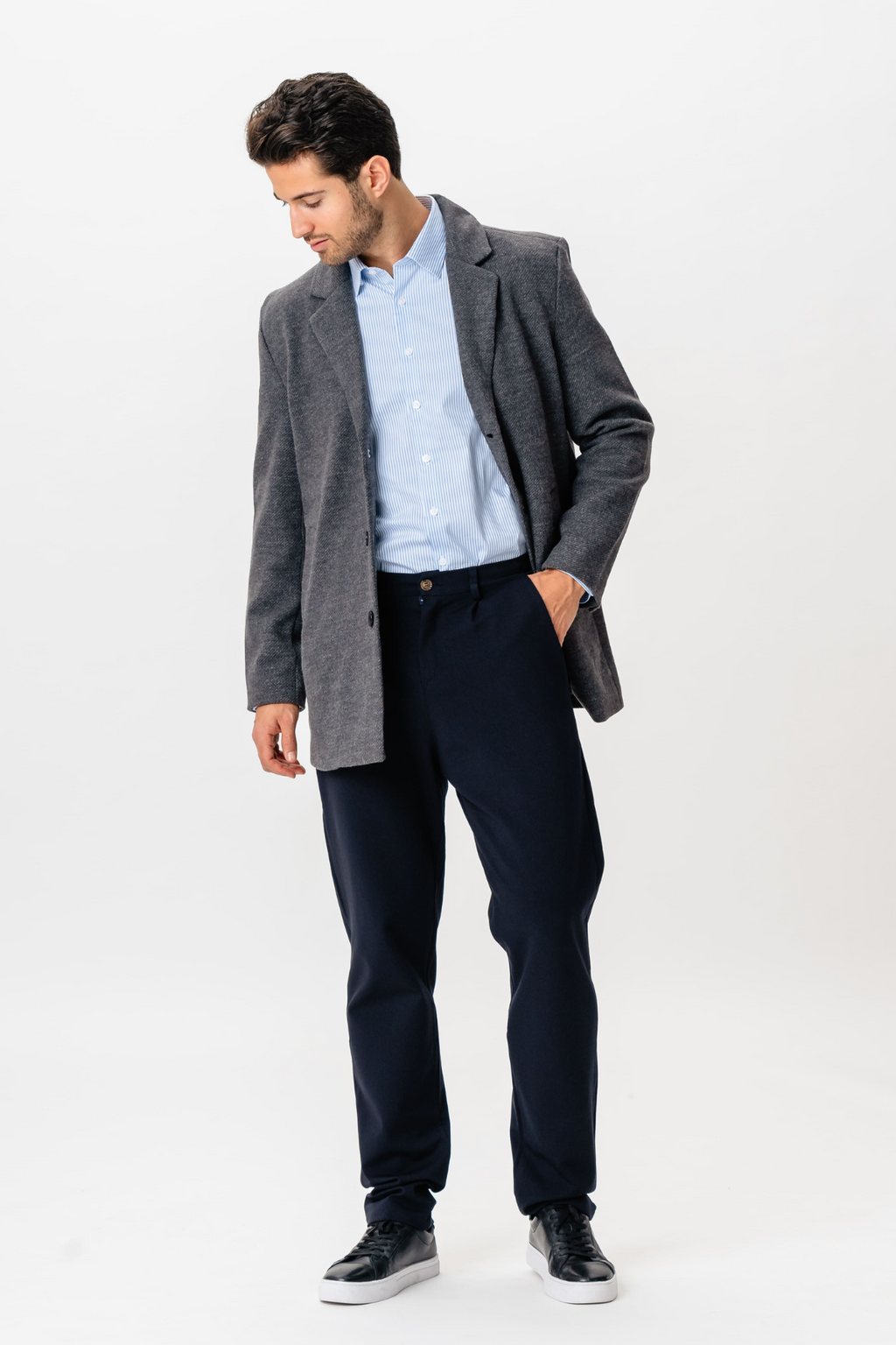 Klassisk kappa - Grå