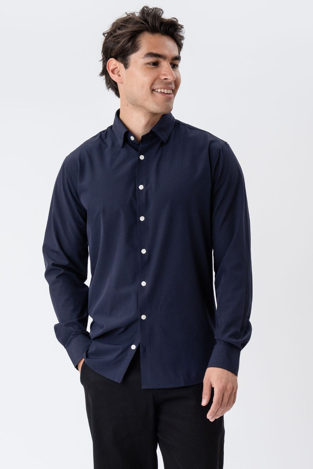 Den Originala Premium Performance Skjortan - Dark Navy