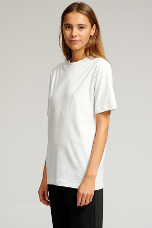 Oversized Tee - Ljusgrå Melerad