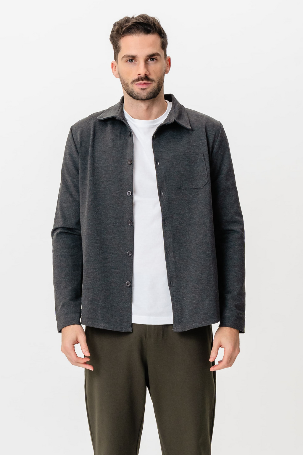 Performance Overshirt - Melangegrå