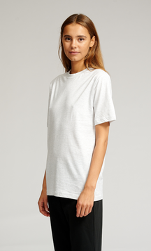 Oversized Tee - Ljusgrå Melerad