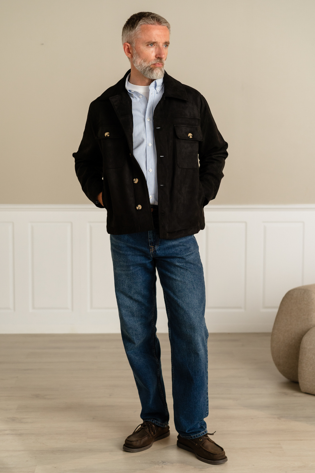 Noah Lös Passform Jeans - Mörkblå Denim