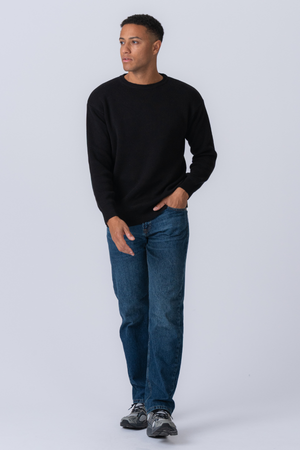 Crewneck Knit Sweater - Svart