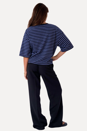 Zoe T-shirt - Svart/Denimblå