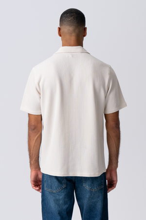 Stickad Skjorta - Beige