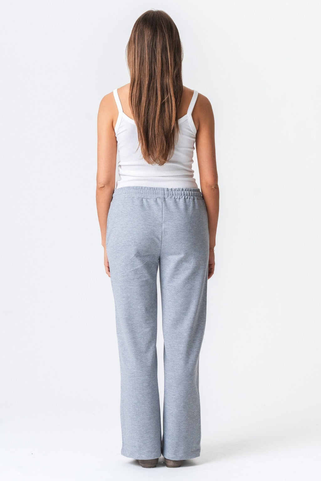 Sweatpants Wide - Grå Melerad