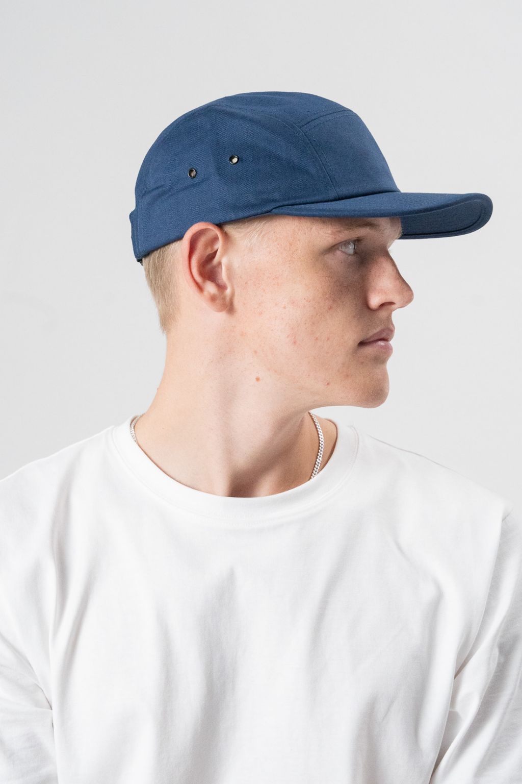 5 Panel Cap - Marinblå