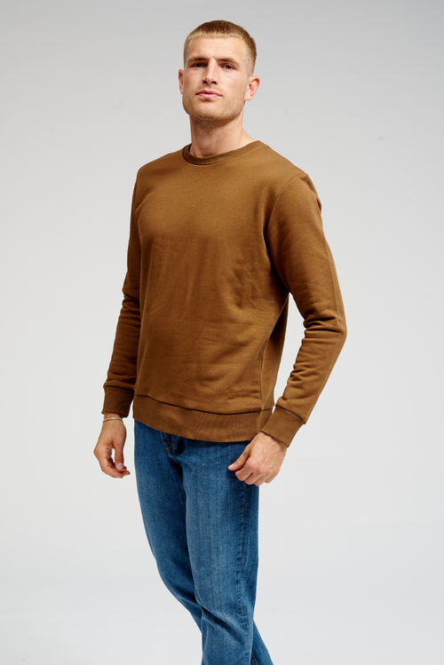 Basic Crewneck Sweat - Brun - TeeShoppen - Brun