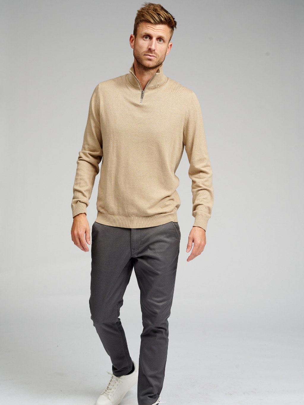 Basic Knit High Neck - Crockery