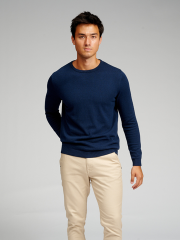 Basic Knit Crewneck - Navy Blazer