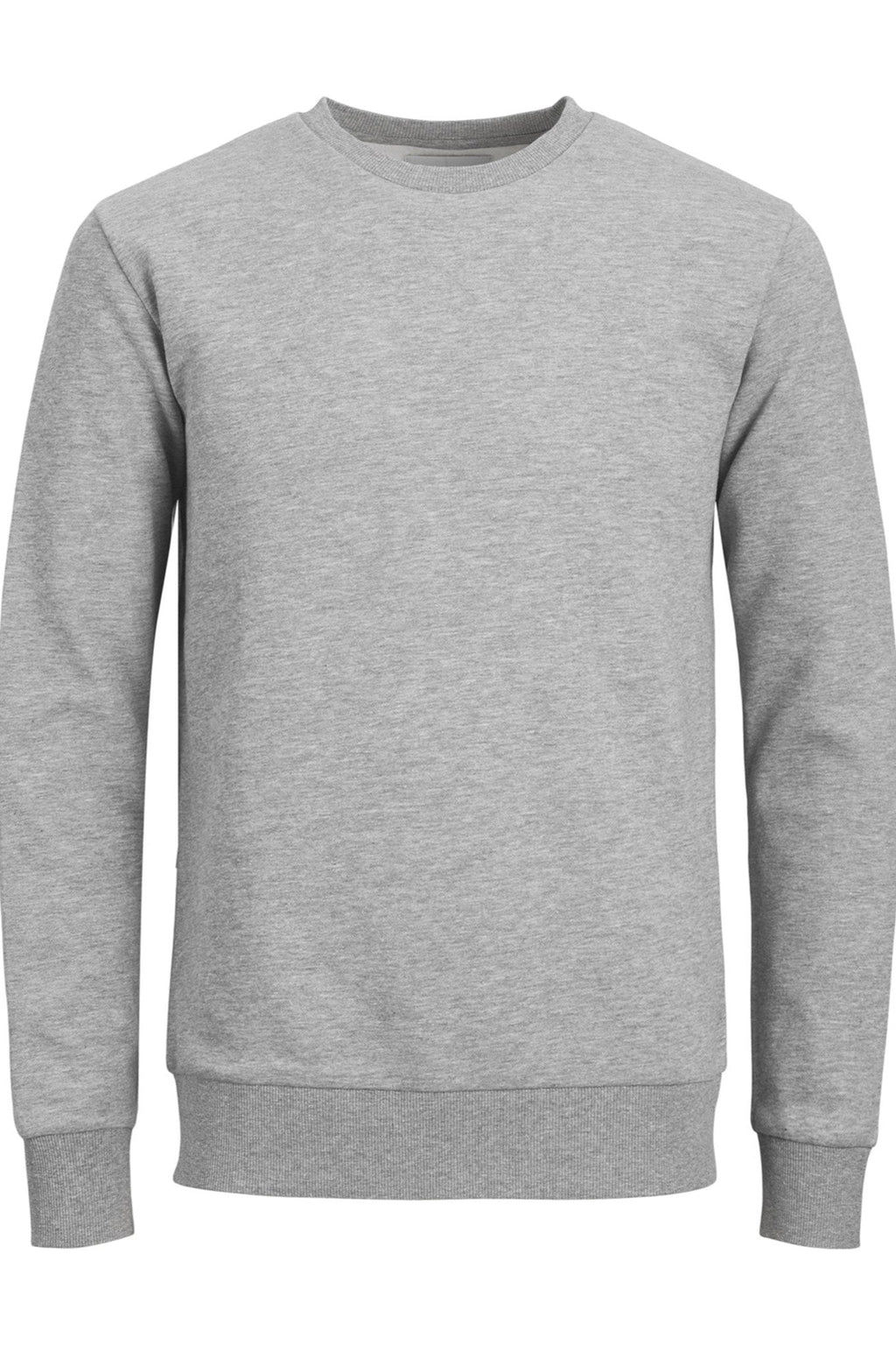 Basic Crewneck Sweat - Ljusgrå Melerad