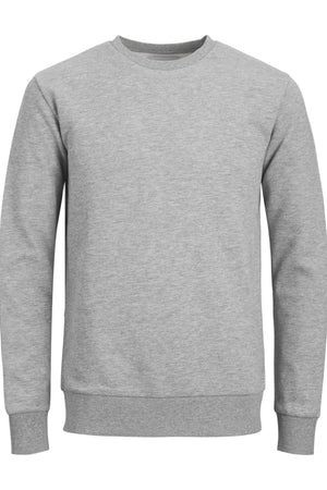 Basic Crewneck Sweat - Ljusgrå Melerad