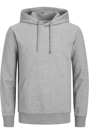 Basic Hoodie Sweat - Ljusgrå Melerad