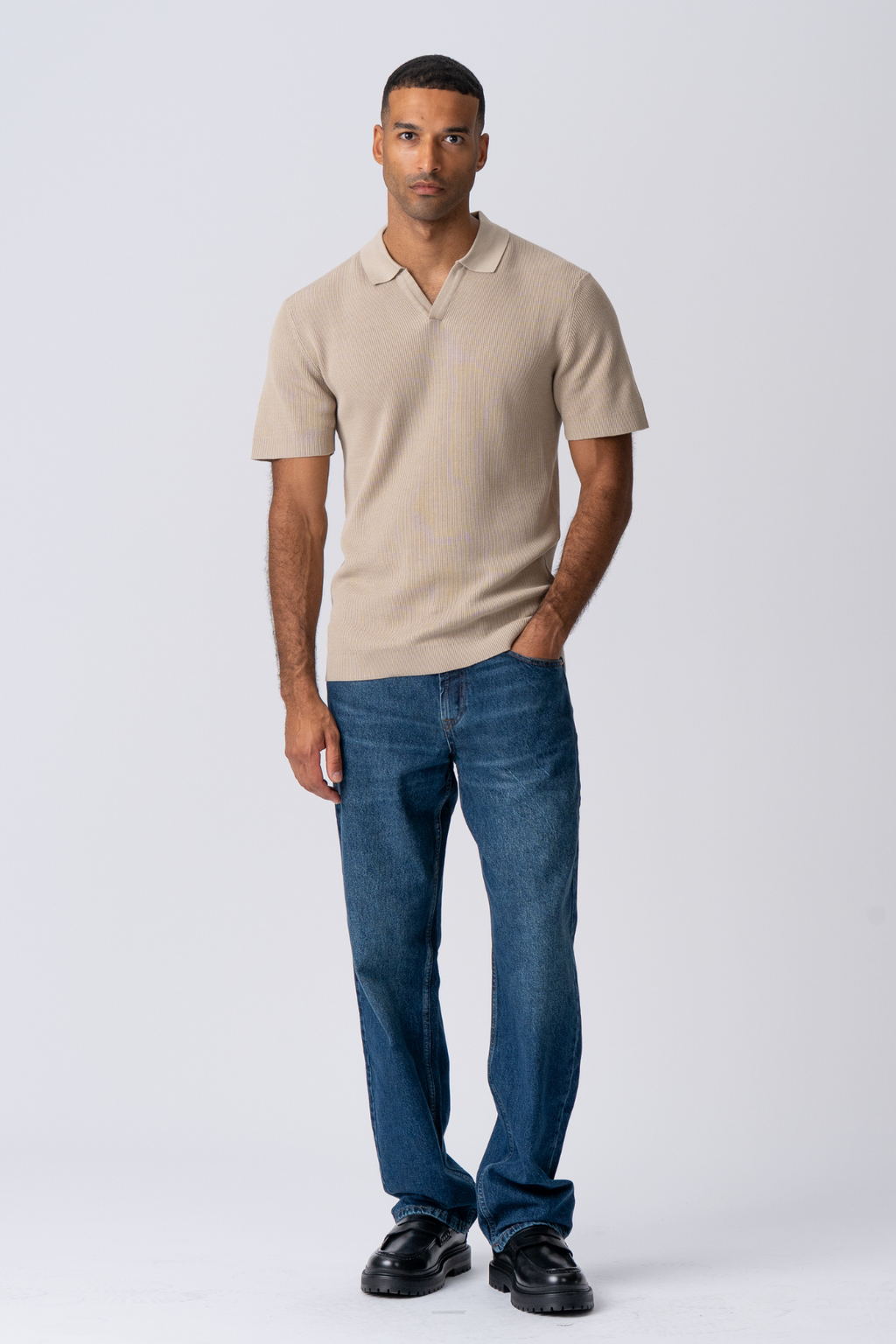 George Stickad Polo - Beige